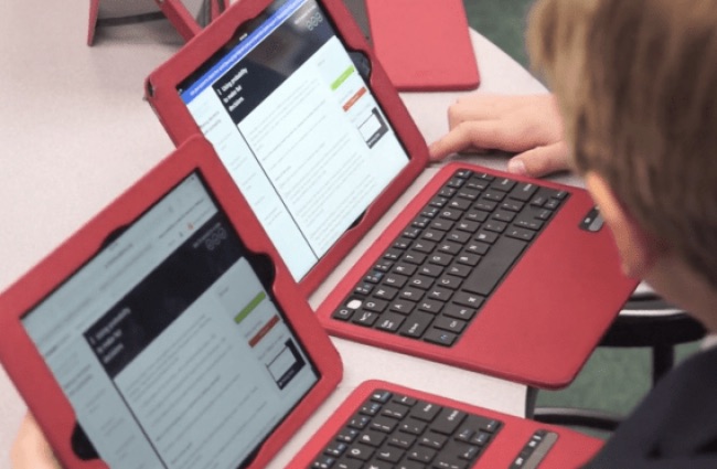 Students Using Khan Academy on iPads