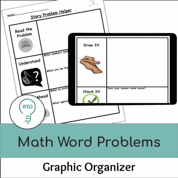 Math Word Problem Graphic Organizer | Digital and Print