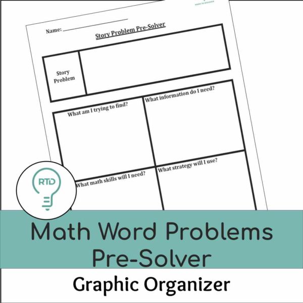 Math Word Problems Pre-Solving Graphic Organizer