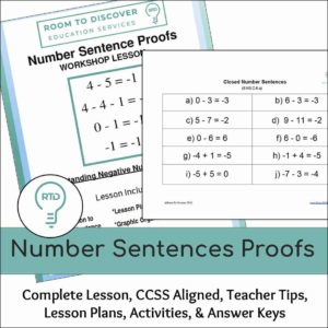 Number Sentence Proofs Activity | Negative Numbers