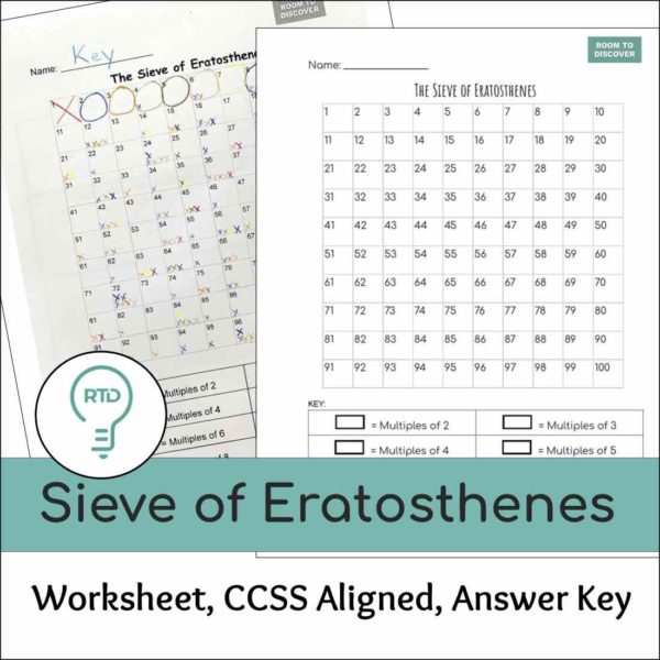 Sieve of Eratosthenes Worksheet (Worksheet ONLY)