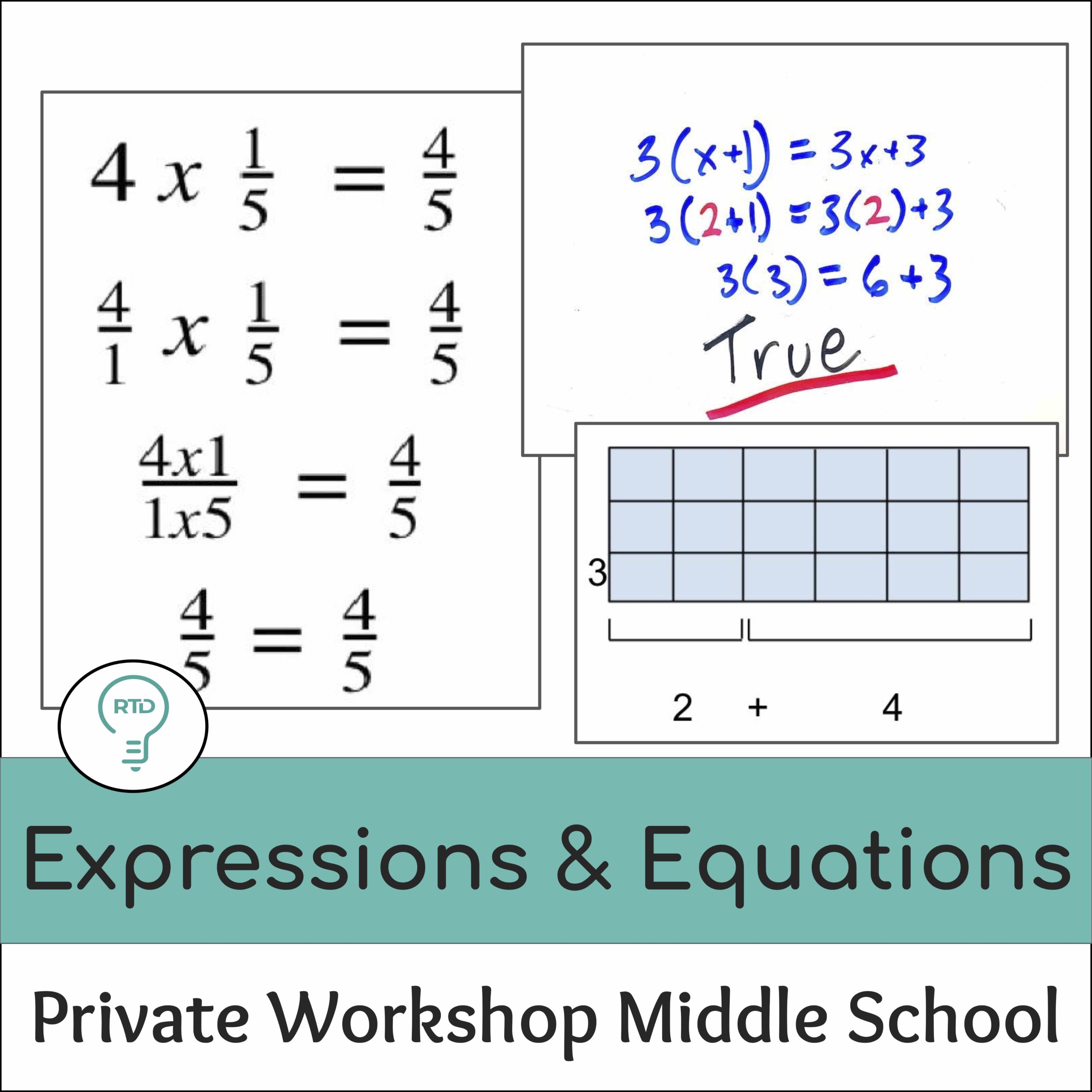 Private Workshop: Teaching Expressions and Equations in Middle School Math