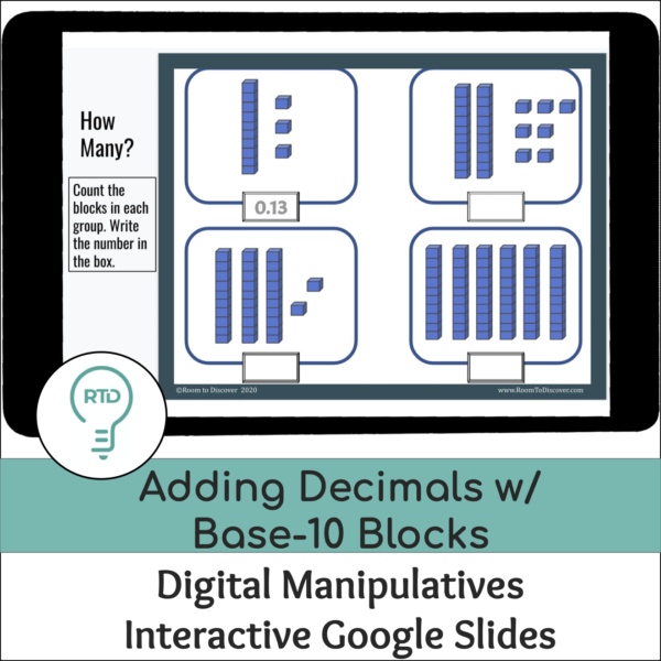 Subtract Decimals to Hundredths using Base-10 Blocks | Digital Visual Models