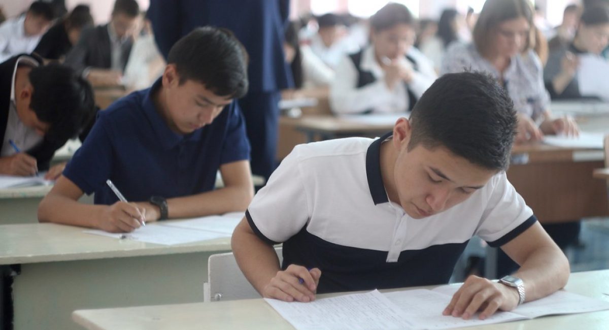 students rigidly undergoing standardized testing.